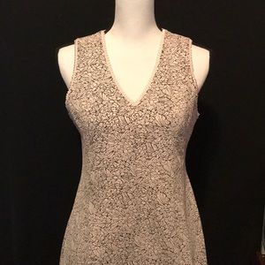 ROSE Knit Jacquard sleeveless Loft short dress